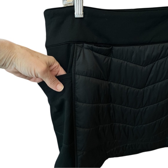Smartwool SMARTLOFT 60 Quilted Puffer Pull On Skirt Merino Wool Lined Black Sz L - Picture 6 of 12